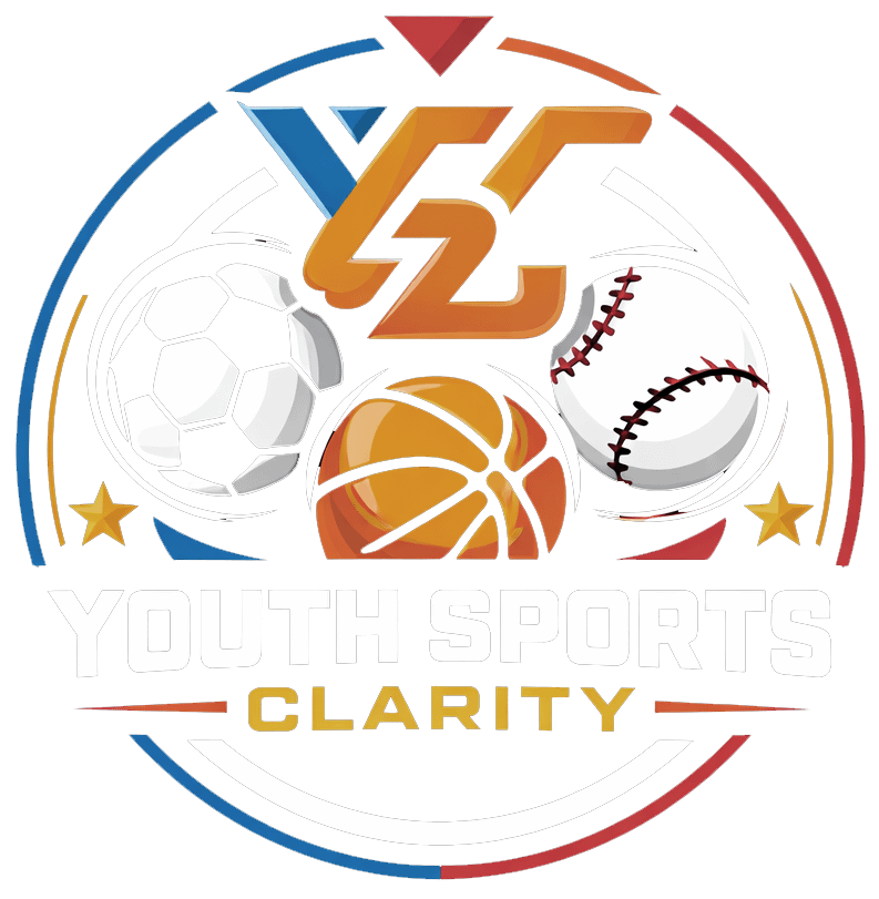 Youth Sports Clarity logo with soccer, basketball, and two baseballs above the text “YOUTH SPORTS CLARITY.”